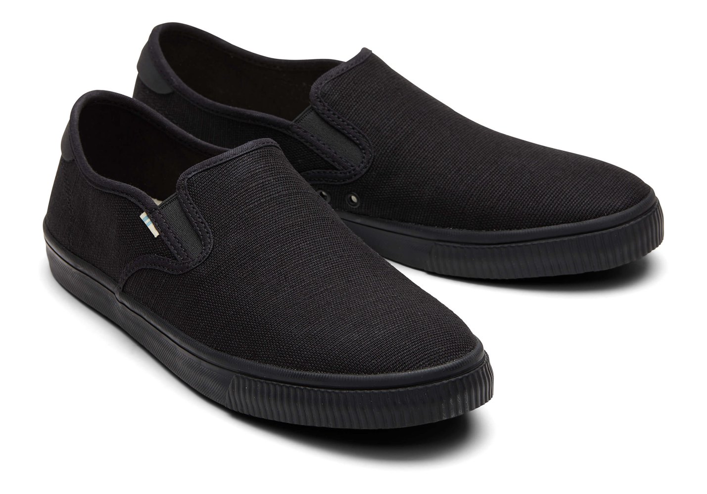 Toms Slip On Męskie Czarne - Baja - 96TLPSQHC